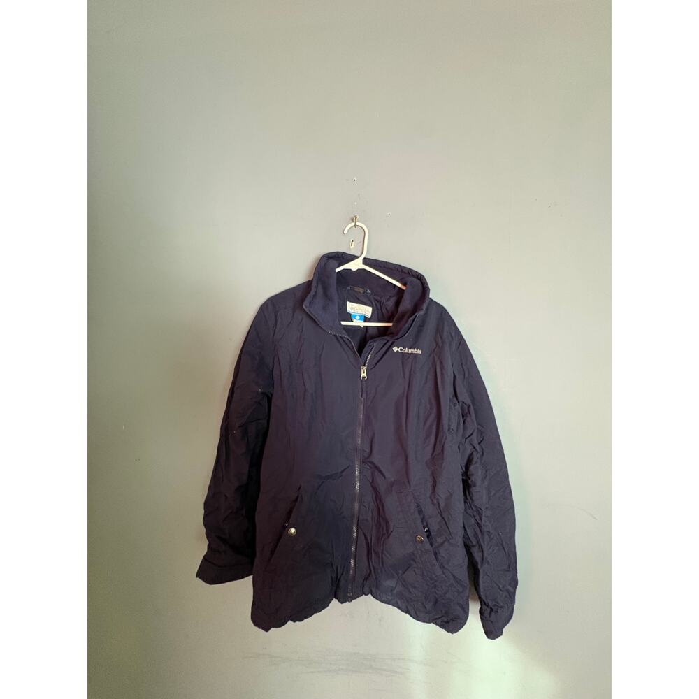 Columbia Womens XL Navy Blue Full Zip Fleece Lined Jacket - Picture 3 of 14